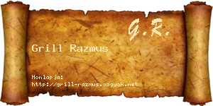 Grill Razmus névjegykártya
